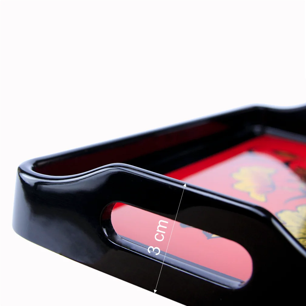 
DONG PHUONG Serving Trays Handles Small Rectangle Tray for Party Coffee Table Breakfast Afternoon Tea Wooden Tray 