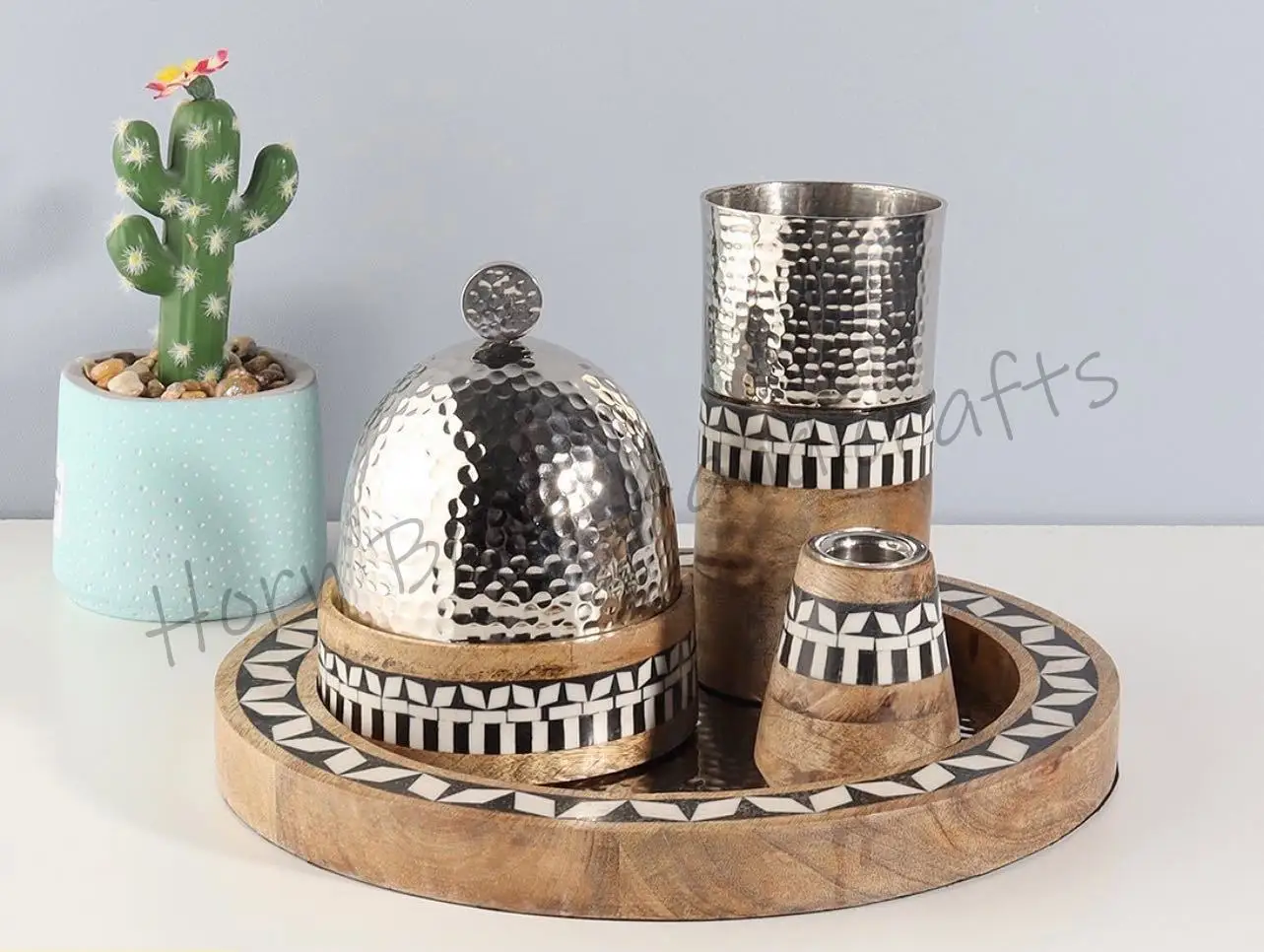 Handmade in India Pearl Inlay Charcoal Bakhoor Incense Burner Mother of Pearl Madkhan Ramadan and Eid Giveaways Fragrance Burner