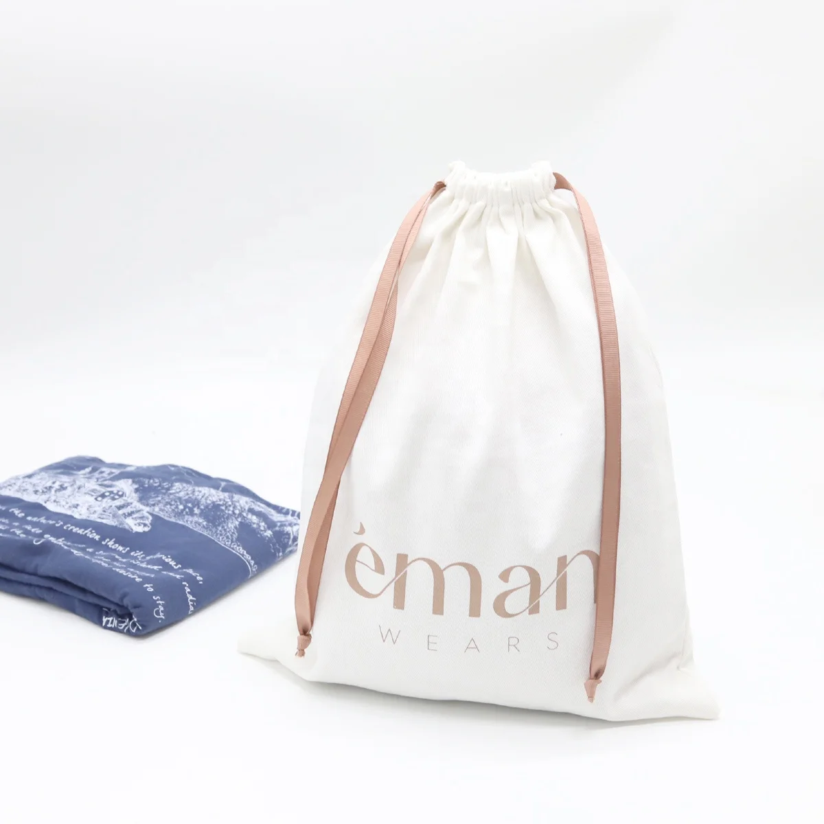 Хлопковая подарочная сумочка с принтом логотипа на заказ, сумочка для шляпы, кошелька, сумка для упаковки на пояс, большая хлопковая саржевая Сумка-пылезащитник на шнурке для обуви