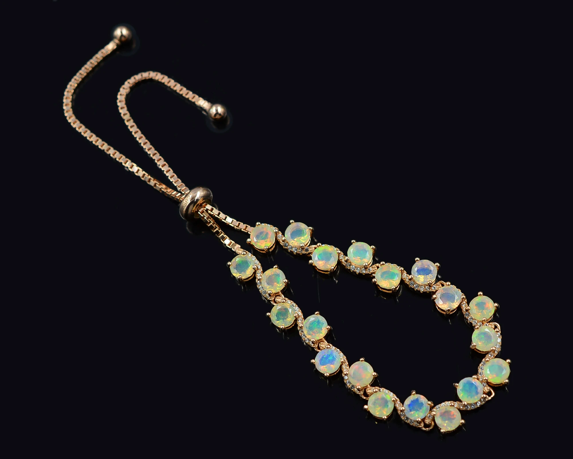 Natural Cut Opal 5 MM Round Shape Gemstone 925 Solid Silver For Women Jewelry Bolo Tie Tennis Bracelet Manufacturer From India