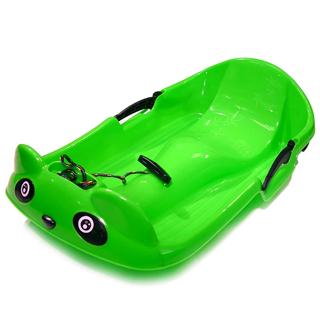 Kids Adults Ski Fun Board Grass Sledge Sliding Board Snow Sledge Winter Outdoor Plastic Snow Sled Pull Rope Solo product