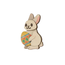 Easter Wooden Magnet Embellishments Rabbit Magnet Ornaments