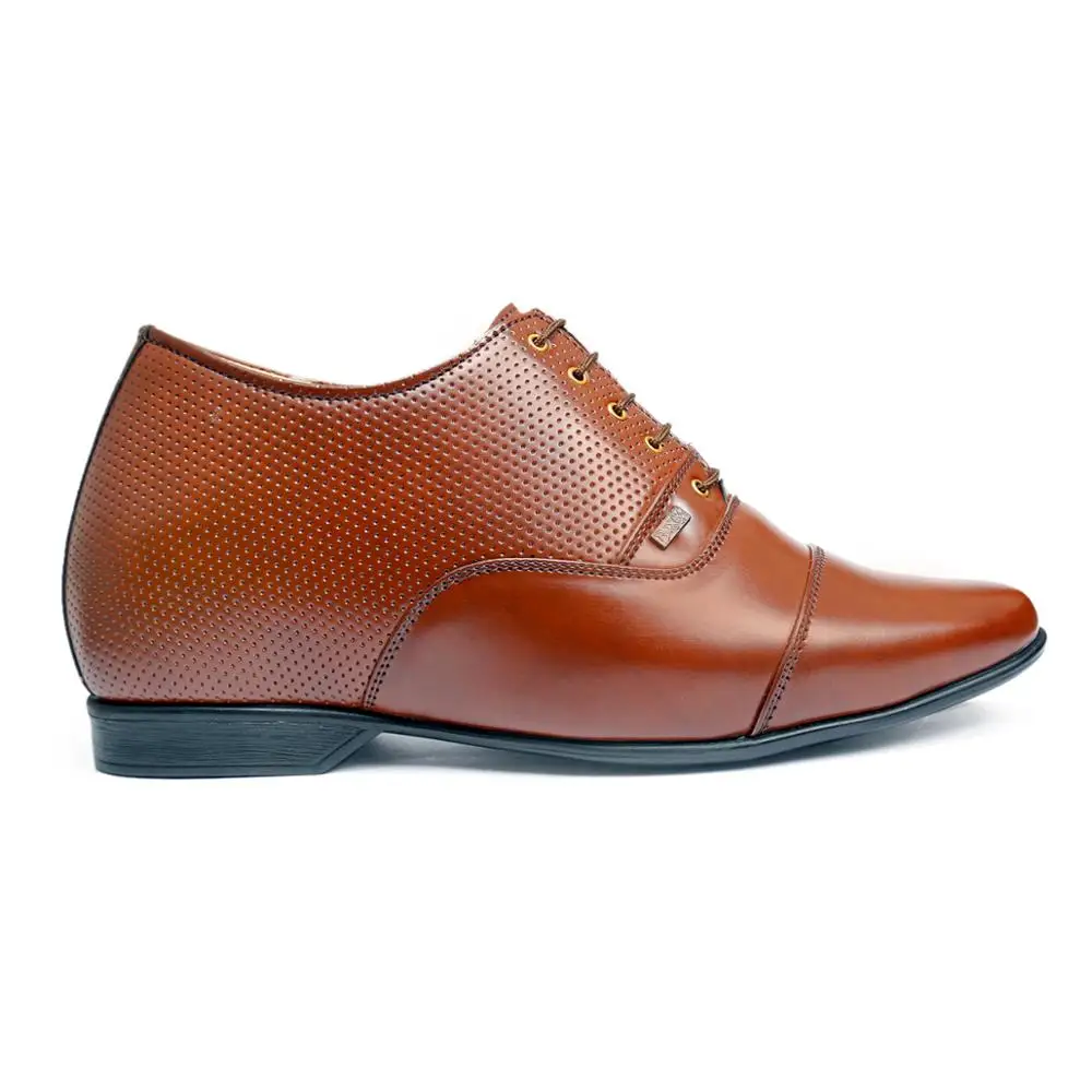 
High quality height increasing delicate hand stitches pu soles men elevator shoes 