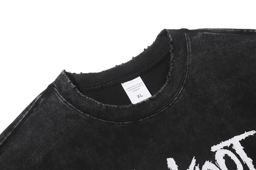 
Sublimation Vintage T-shirt Custom Enzyme Wash Custom Printed Faded Tshirt 