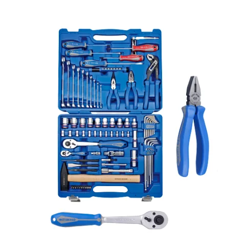 KING TONY Professional 81 PCS 1/2+1/4 Inch Hand Sockets Hand Tool Set Tool Kits 7581MR