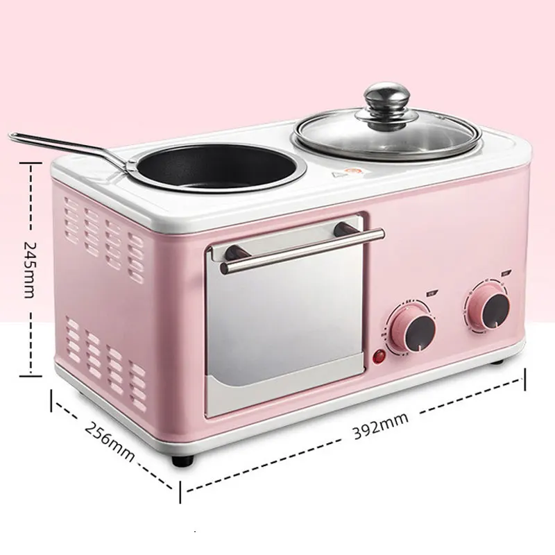 220V Portable Sandwich Timer Toaster Oven 4 in 1 Electric Breakfast Maker Machine