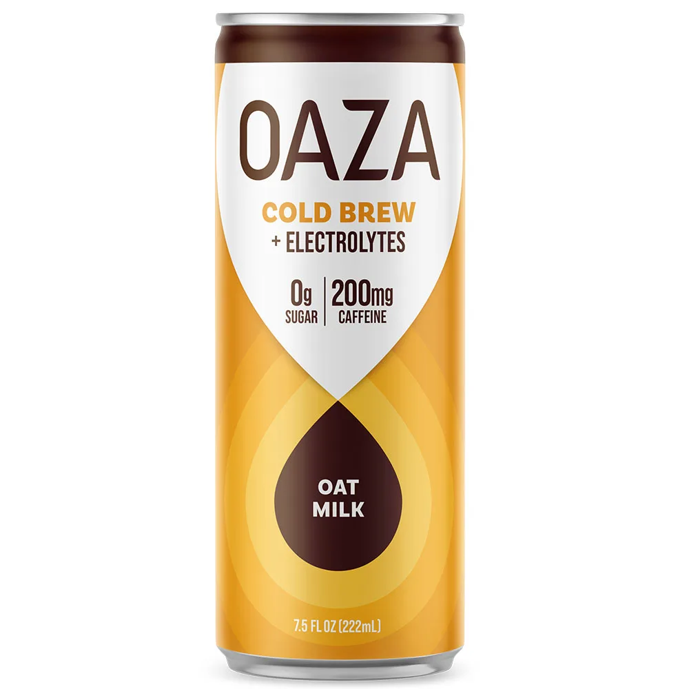 OAZA High Performance Cold Brew Hydrate Your Coffee Ready to Drink 8 Fl Oz Pack of 12 (Oat)