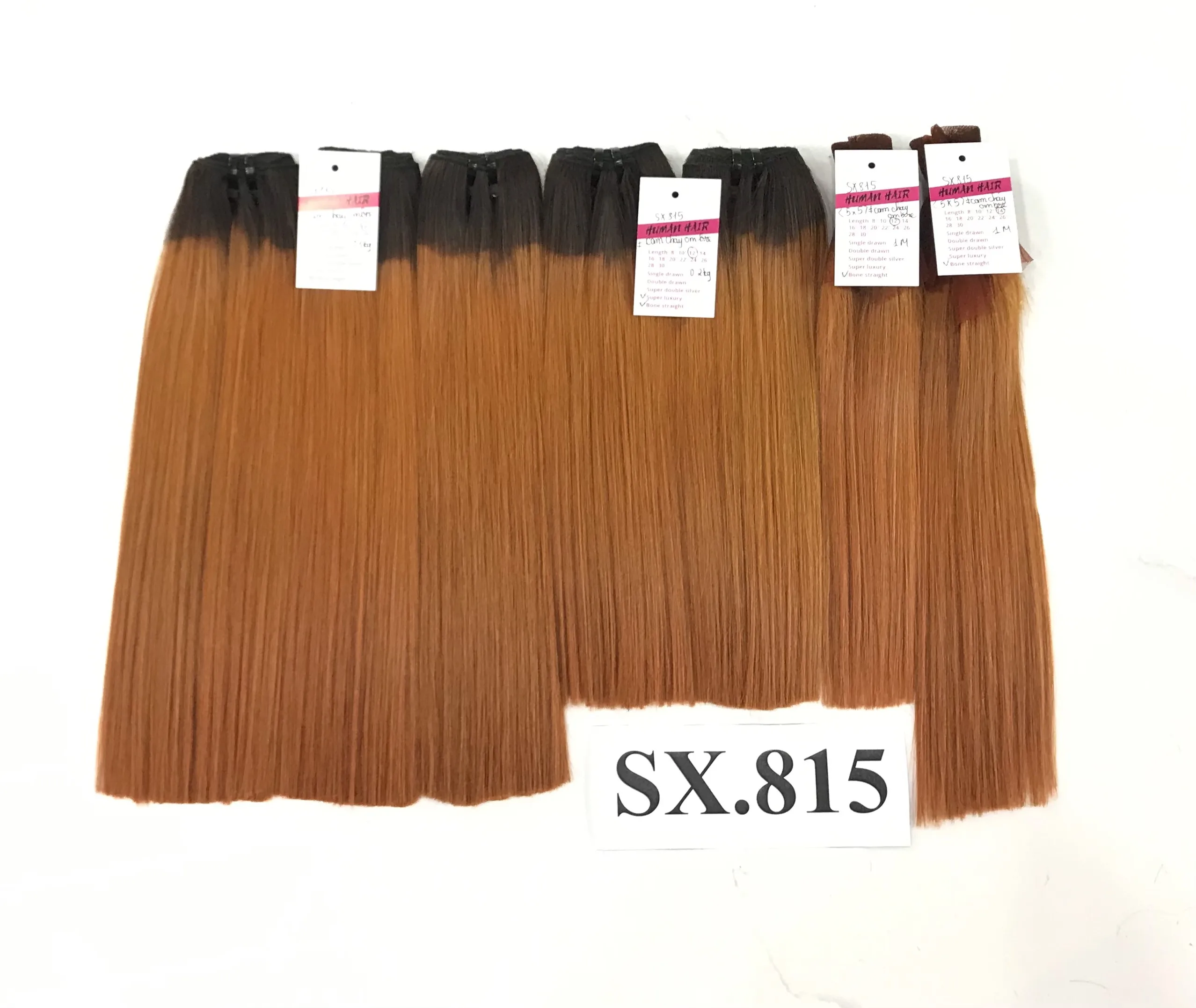 Низкая цена Омбре прямые волосы для наращивания высококачественные человеческие сделано во Вьетнаме фабрика быстрая доставка