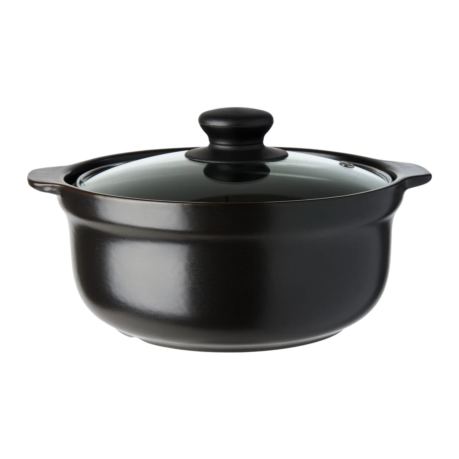 Кастрюля керамическая с быстрой нагревом и простым в обслуживании, 1,5 л, черная, диаметром 20 Х9 см