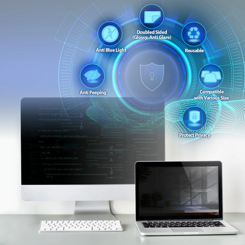 privacy protection for monitor_Privacy Screen Protection Filter Healing Shield Widescreen Monitor [Blue-Light] [Anti-Glare]