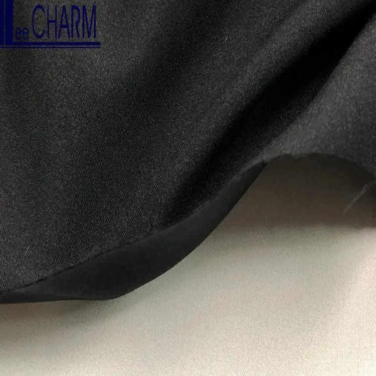 WP1380 Taiwan High Quality 100 Polyester Black Satin Nida Abaya Fabric