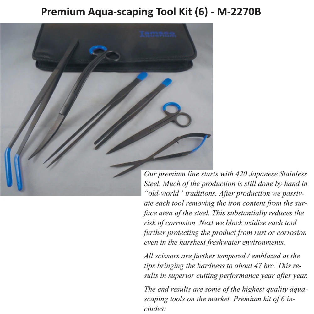 Premium Aqua-Scaping Tool Kit 6 pieces highest quality fragging and coral propafation tools M-2270B