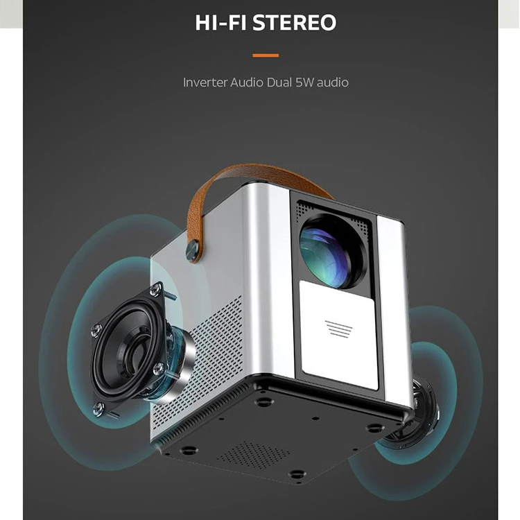 Wi-Fi-проектор на Android, 200 ANSI-люмен, 250 дюйма, цифровой Keystone, HD-проектор 1080P, совместимый с ТВ-палочкой, iOS,