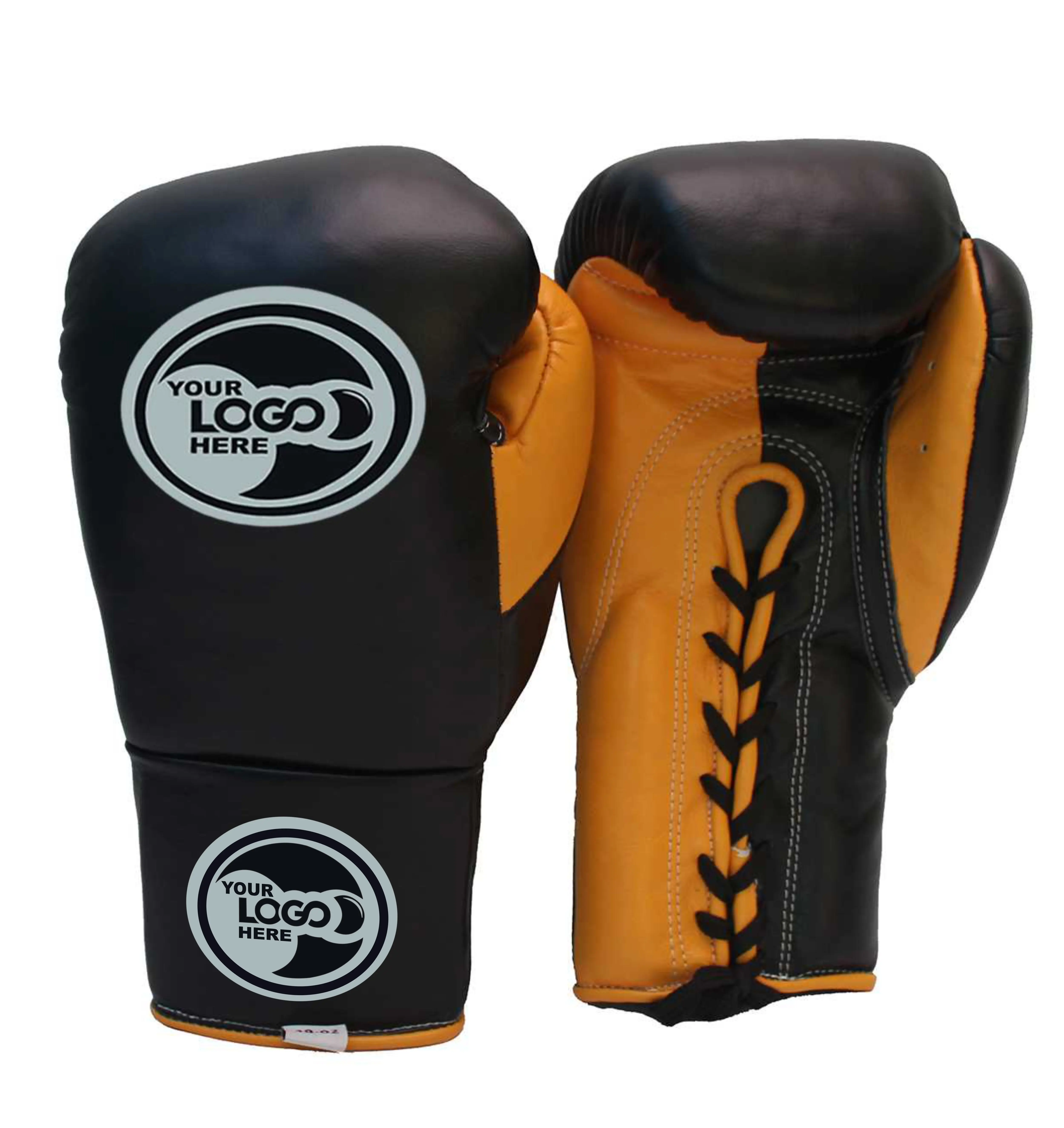 New Top Quality MMA Lace Up Boxing Gloves Premium IMF Foam padding Hand Crafted