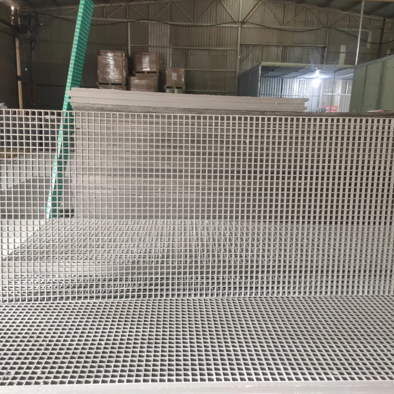 50  - 100 kg Customized Thick Flame Retardant Acid Resistant Composite Grating FRP Gray