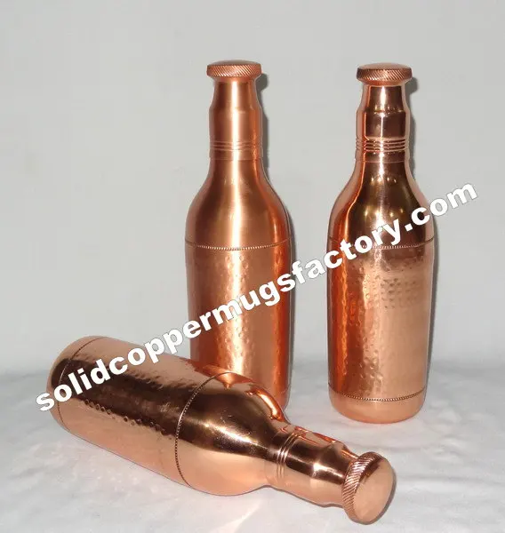 99.98% Pure Copper Hammered Water Bottle Ayurveda Benefits Best Selling Diamond Hammered Copper Water Bottler for Drinking