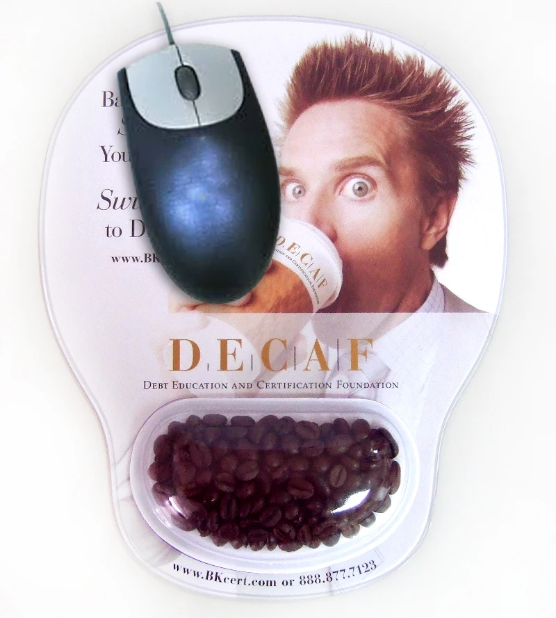 PVC mouse pad with wrist rest good for souvenir idea