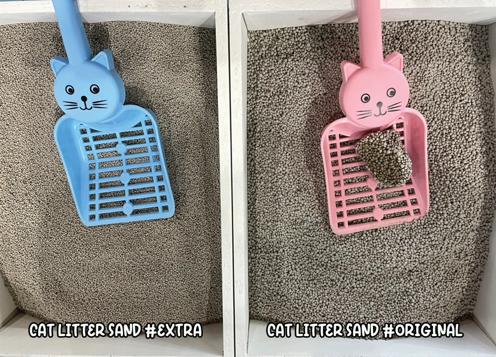 No.1 Easy Clumping Cat Litter of BEARING Cat Litter sand Extra 3 kg with Odor Absorbing Technology #Original scent from Thailand
