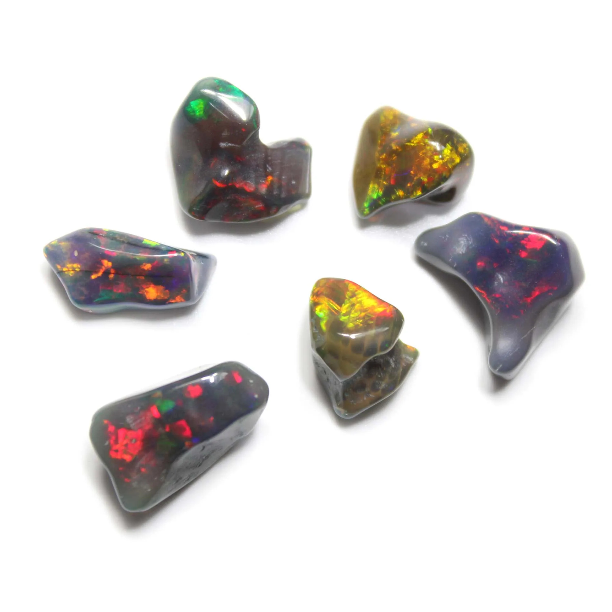 6 шт./партия незакрепленный натуральный черный Эфиопский Опал от 11 до 9x16