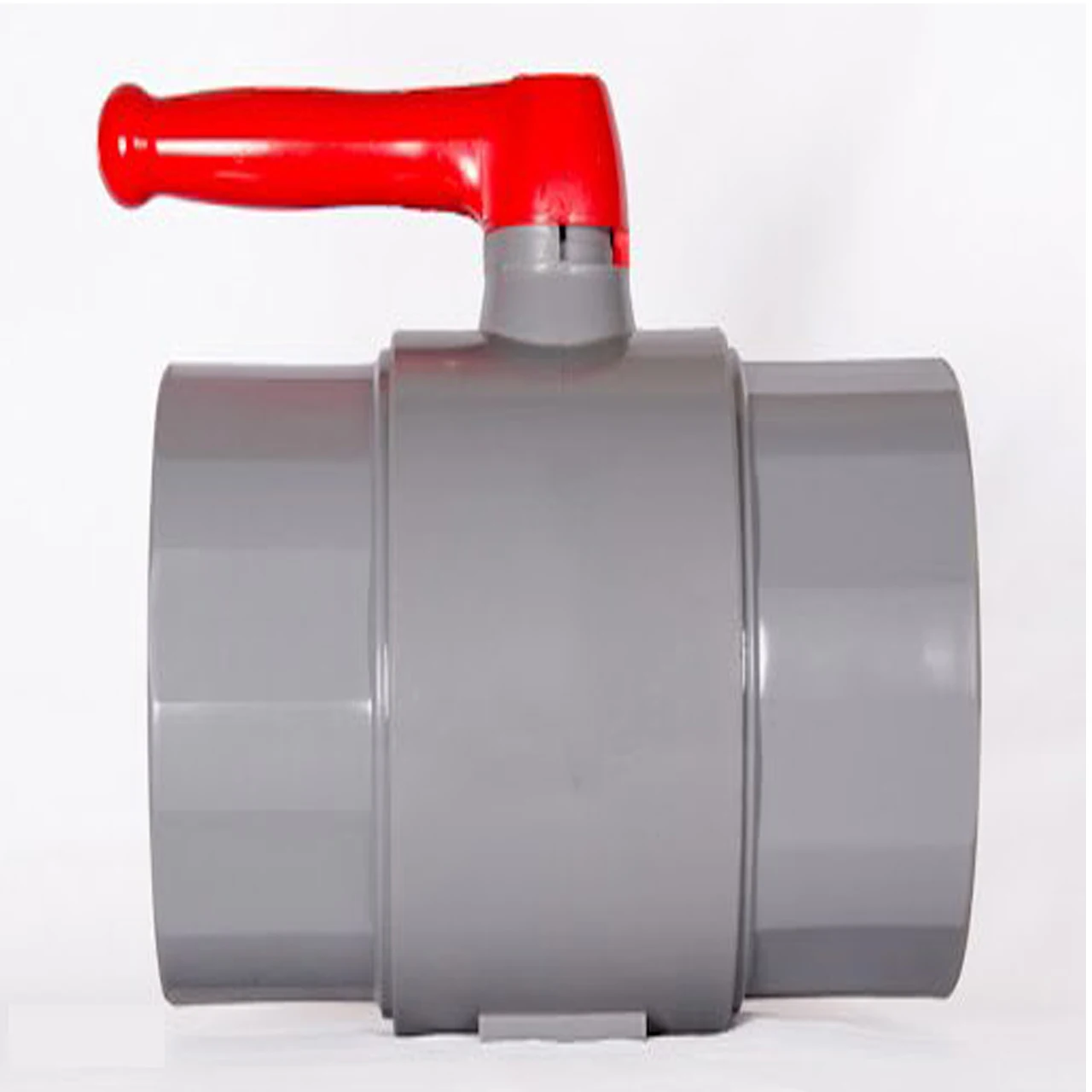 Ball Structure Hand Operated Plastic Valve Red Handle Big Size Export From Vietnam