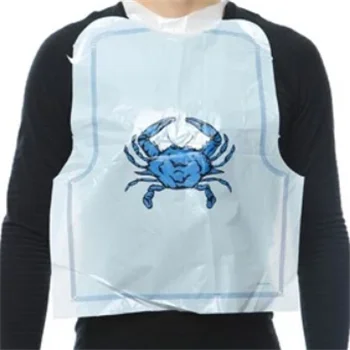 110/ 5000  Eco Waterproof Restaurant Adult Seafood Polymer Disposable Plastic  Crab 30s Lobster Residual Time Bib Customize
