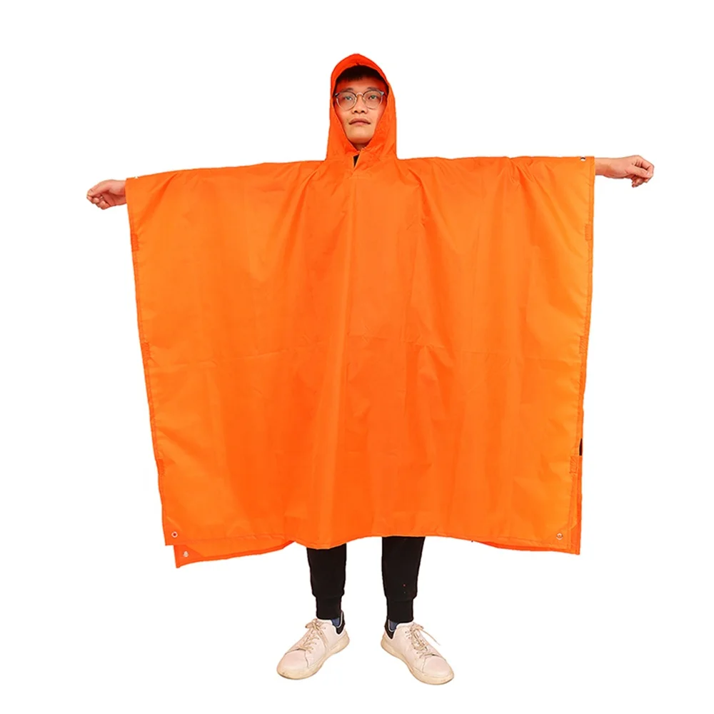 
Multi-Functional Outdoor Portable Sunshade Camping Tarp Ground Mat Picnic Mat Waterproof Rain Poncho for Hiking Camping 