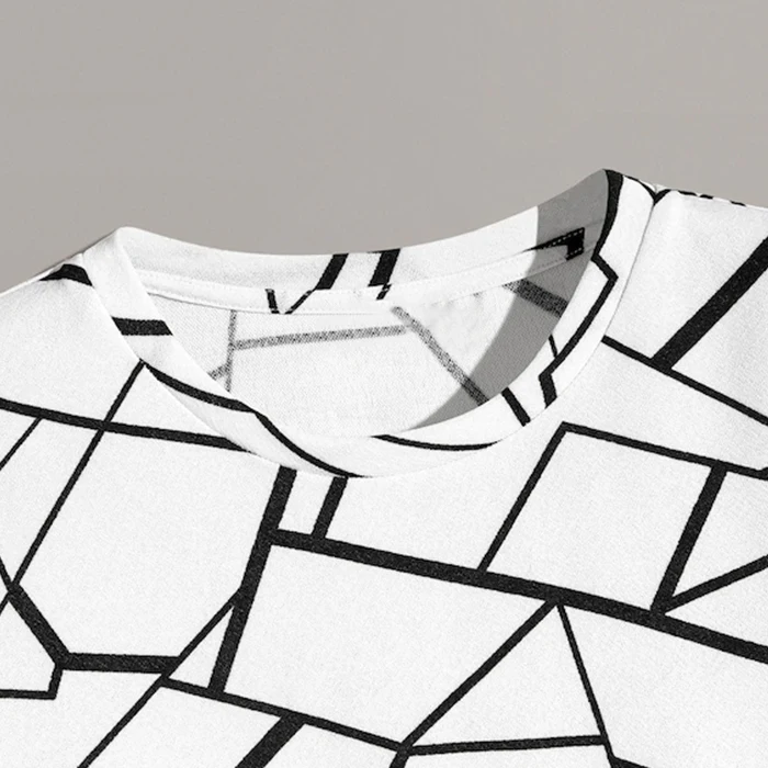 
men,s street wear clothing custom GEO printing crew neck t shits looking very cool high quality printing 