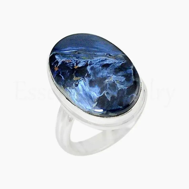 natural handmade stone  pietersite rings silver jewelry wholesale jewelry