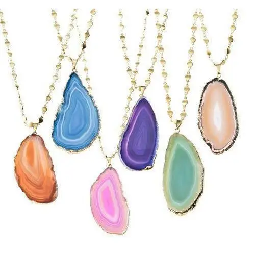 Оптовая продажа, кулон из натурального хрустального камня, кулон из смешанного агата, кулон от производителя, купить у F J agate