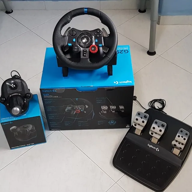 Лидер продаж новинка игровое гоночное колесо Logitech G с двойным двигателем и обратной связью движущее усилие G29 чувствительными педалями для PlayStation 5