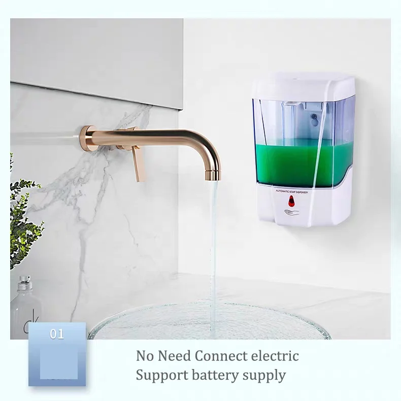 700 мл пластиковый настенный Auto дозатор для жидкого мыла, Бесконтактный, кухня, ванная комната ручной оптом посудомоечная машина пены автомат для подачи жидкого мыла