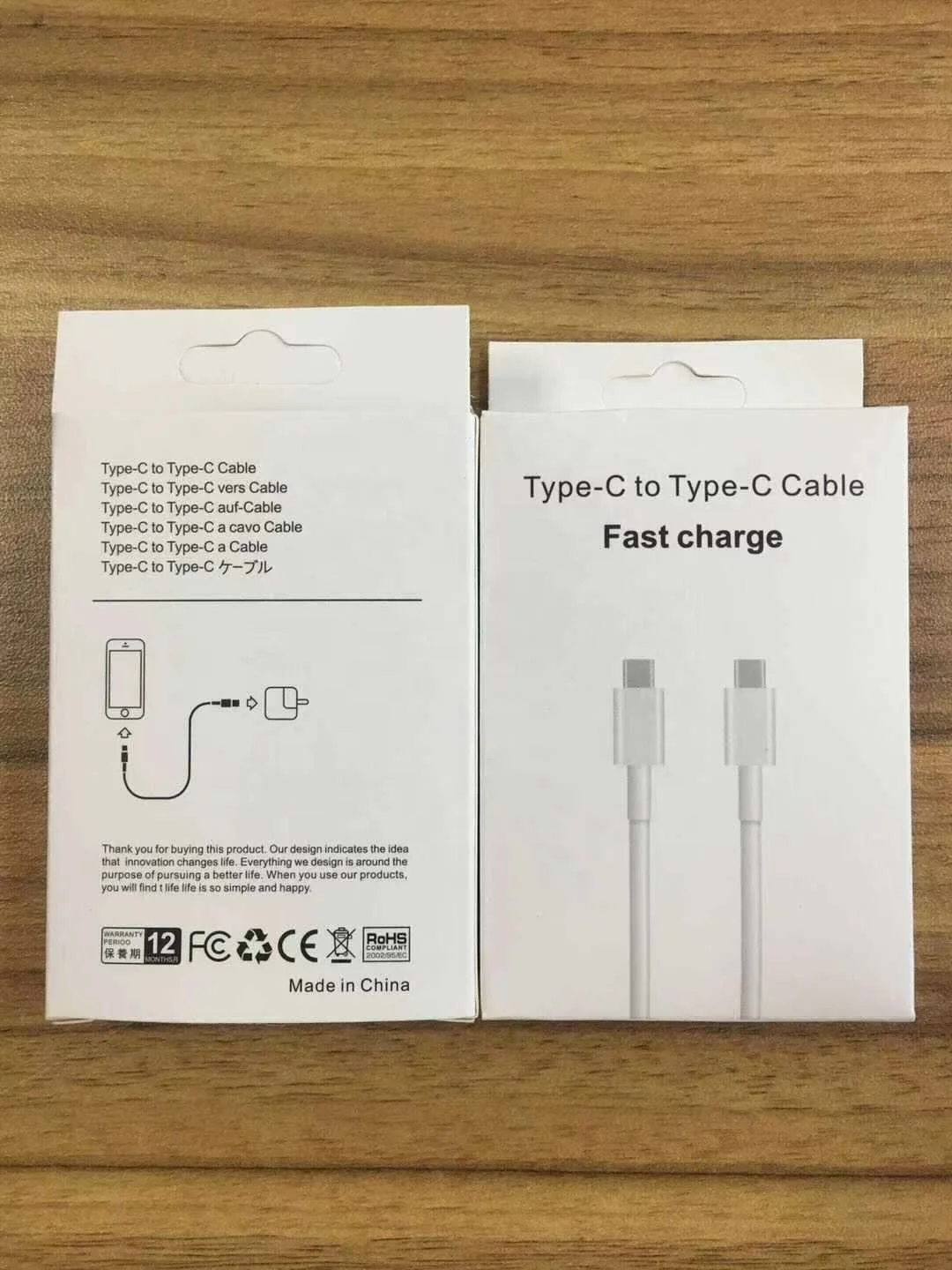 3A Fast Charging Data Cable USB Type C to Type C PD Charging USB Cable 2m