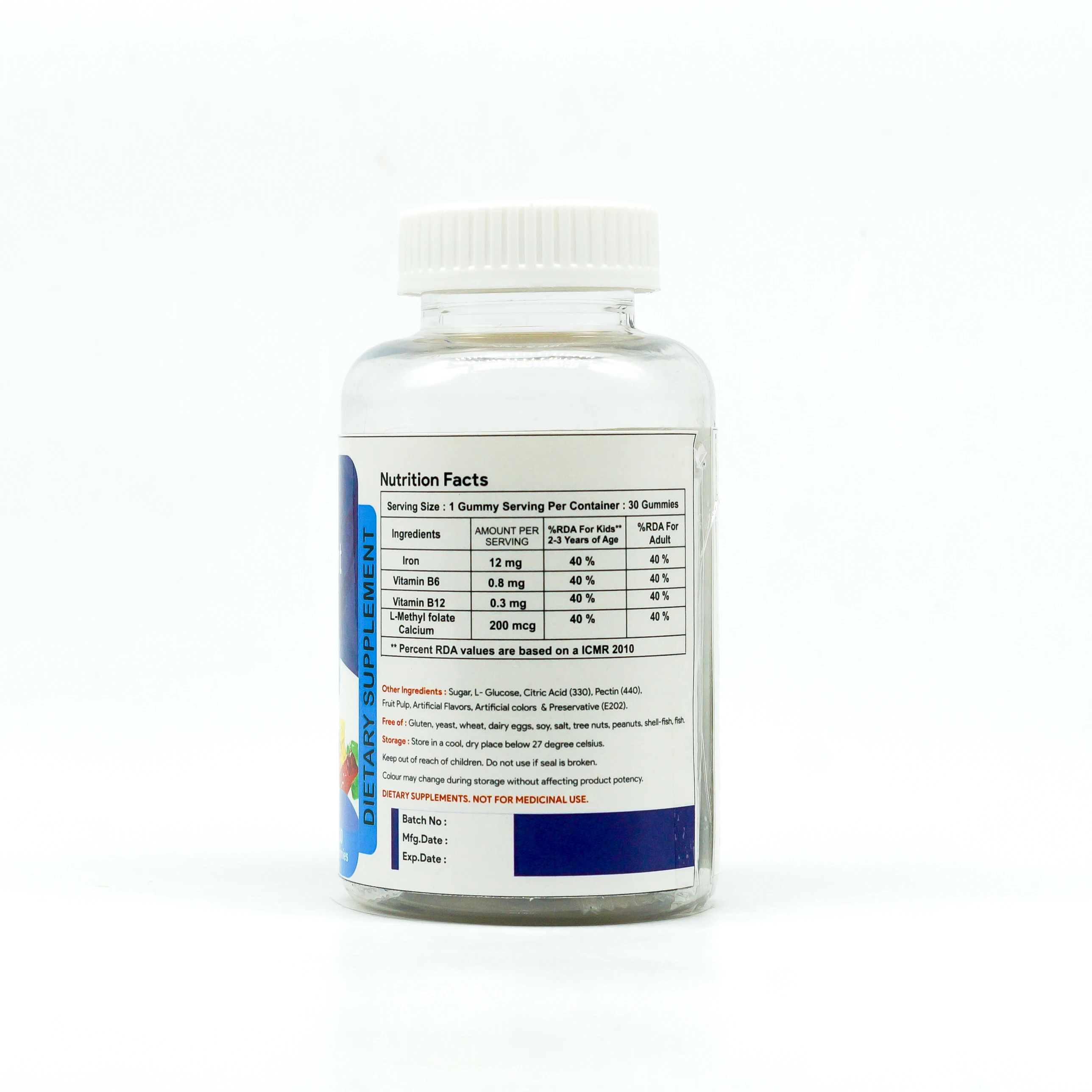 OEM Custom Flavor Bear Shape High Quality Gummy Candy Calcium Iron Zinc Selenium Supplement Kids Adults Good Taste Private Label