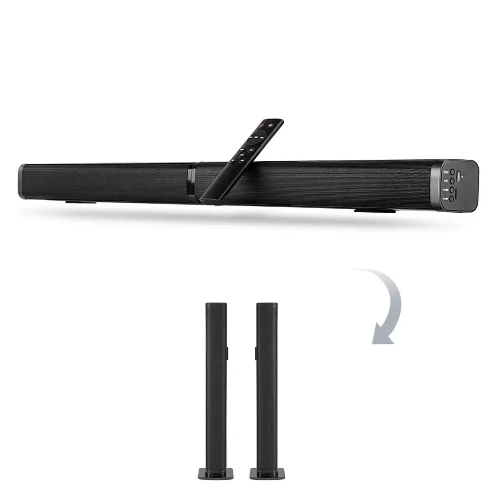 Samtronic amazon горячая Распродажа 2*20 Вт беспроводная звуковая панель с дистанционным управлением ТВ Bluetooth оптическим