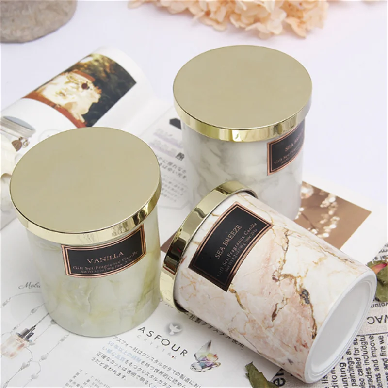 Private label luxury aroma candles aromatherapy in customize color 16 oz candle jars with lids