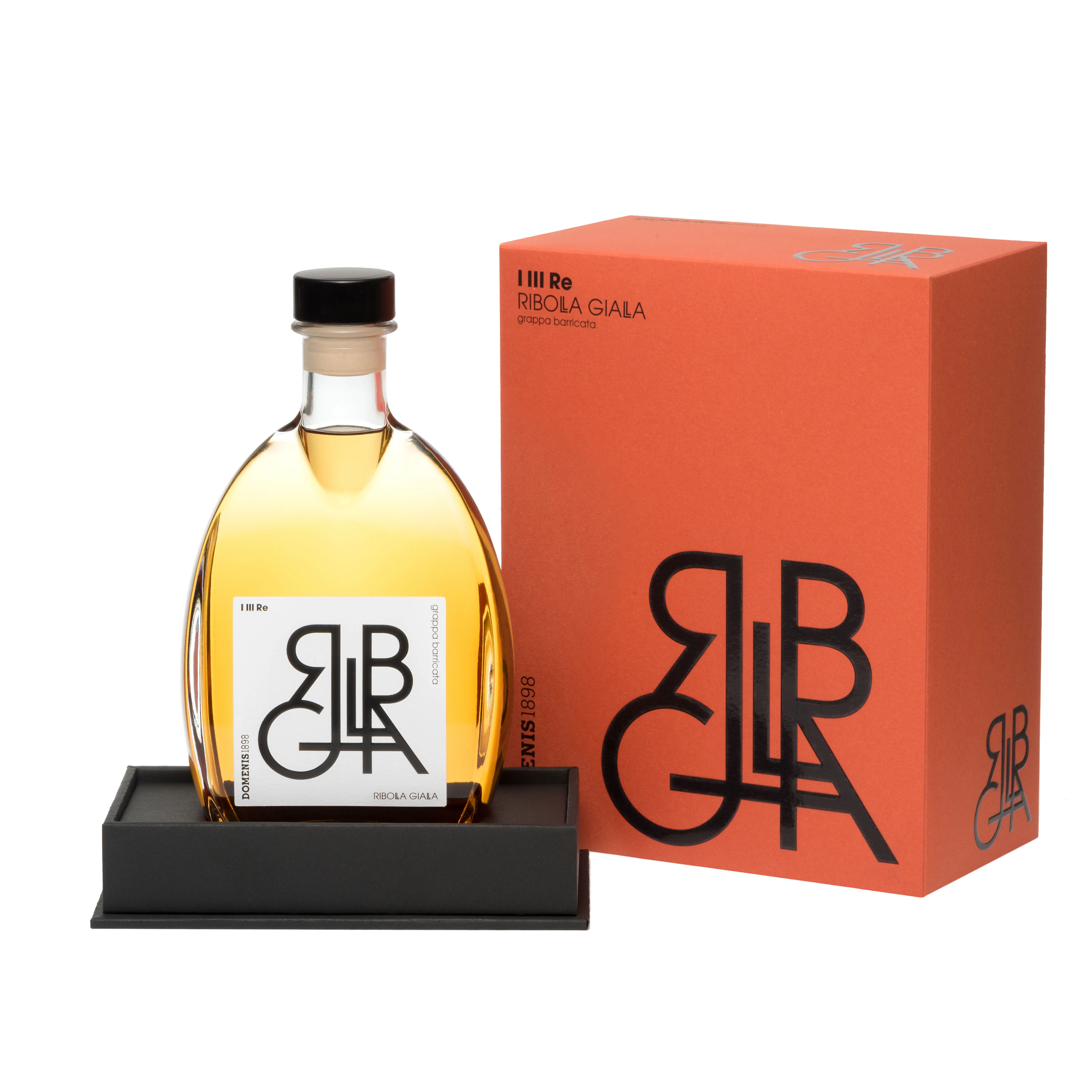 Top Quality Awarded Italian Barrique Aged Grappa I III RE Ribolla gialla in unique box 70cl