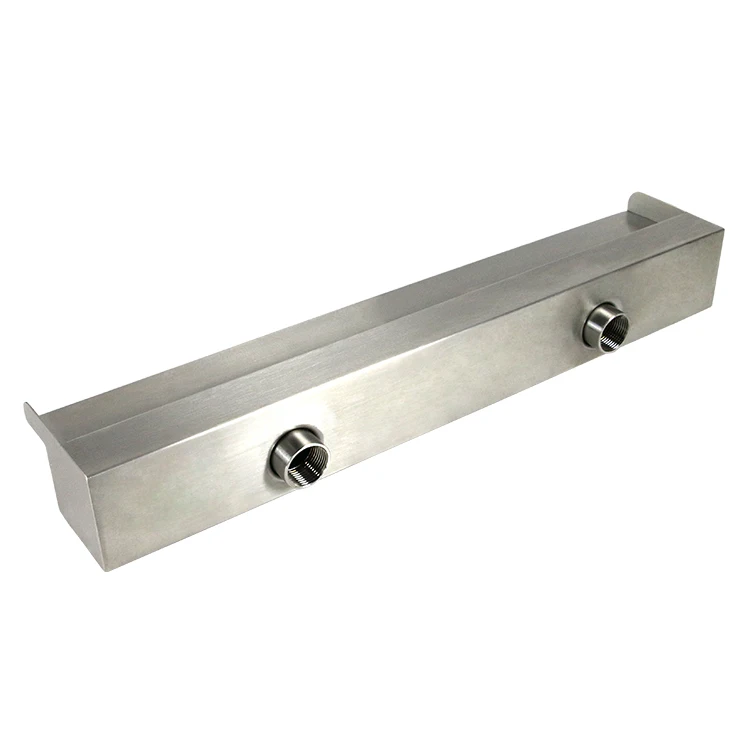 water fountains outdoor 316 stainless steel wall spillway fountains waterfall with LED light