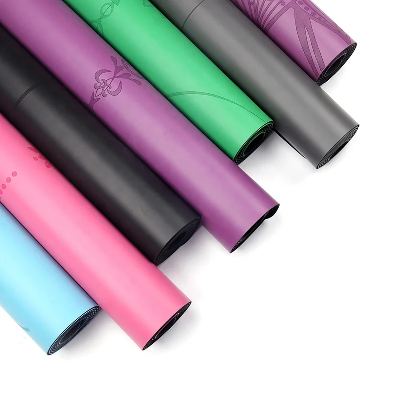 PU Rubber Yoga Mat Print Non Slip Sport Mat Customized Body Line Yoga Mat