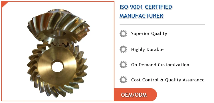  Экспонирование самому высокому стандарту премиум качества высокоэффективного спирального конического зубчатого колеса