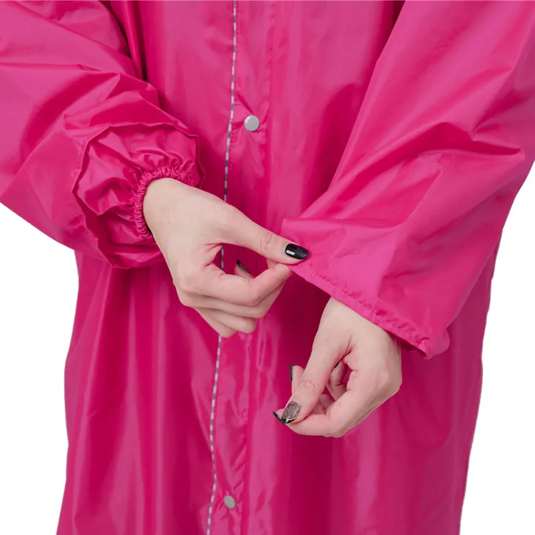 Long fashionable rubber raincoats for women