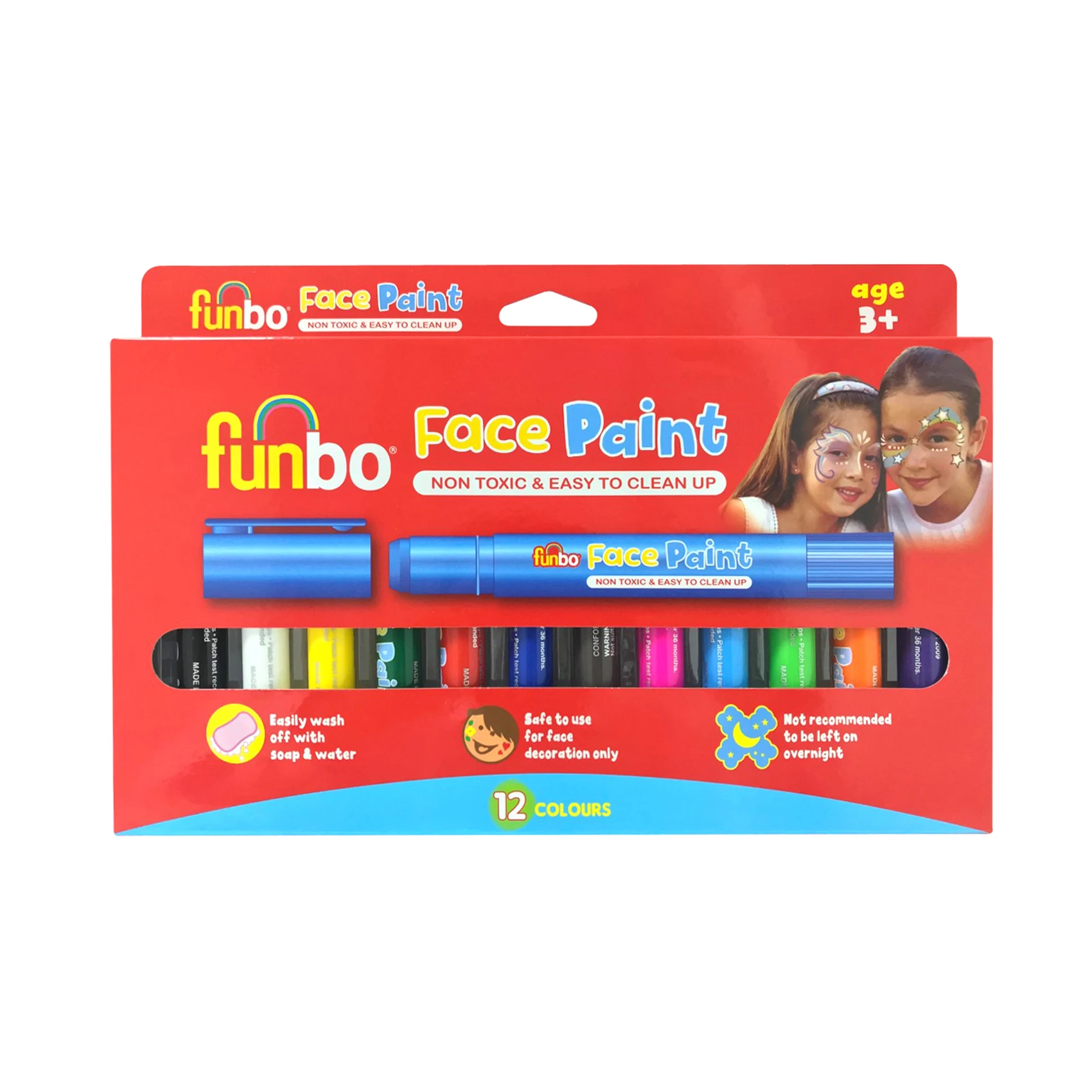 Facer Marker non toxic and easy to clean for kids Certified CE, EN71, EC1223/2009 in assorted packaging