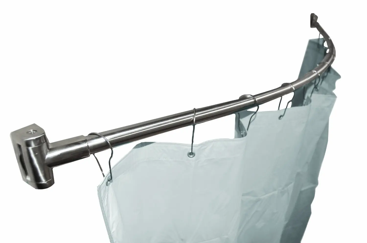 Изогнутые занавески для душа из нержавеющей стали, 60-72 дюйма