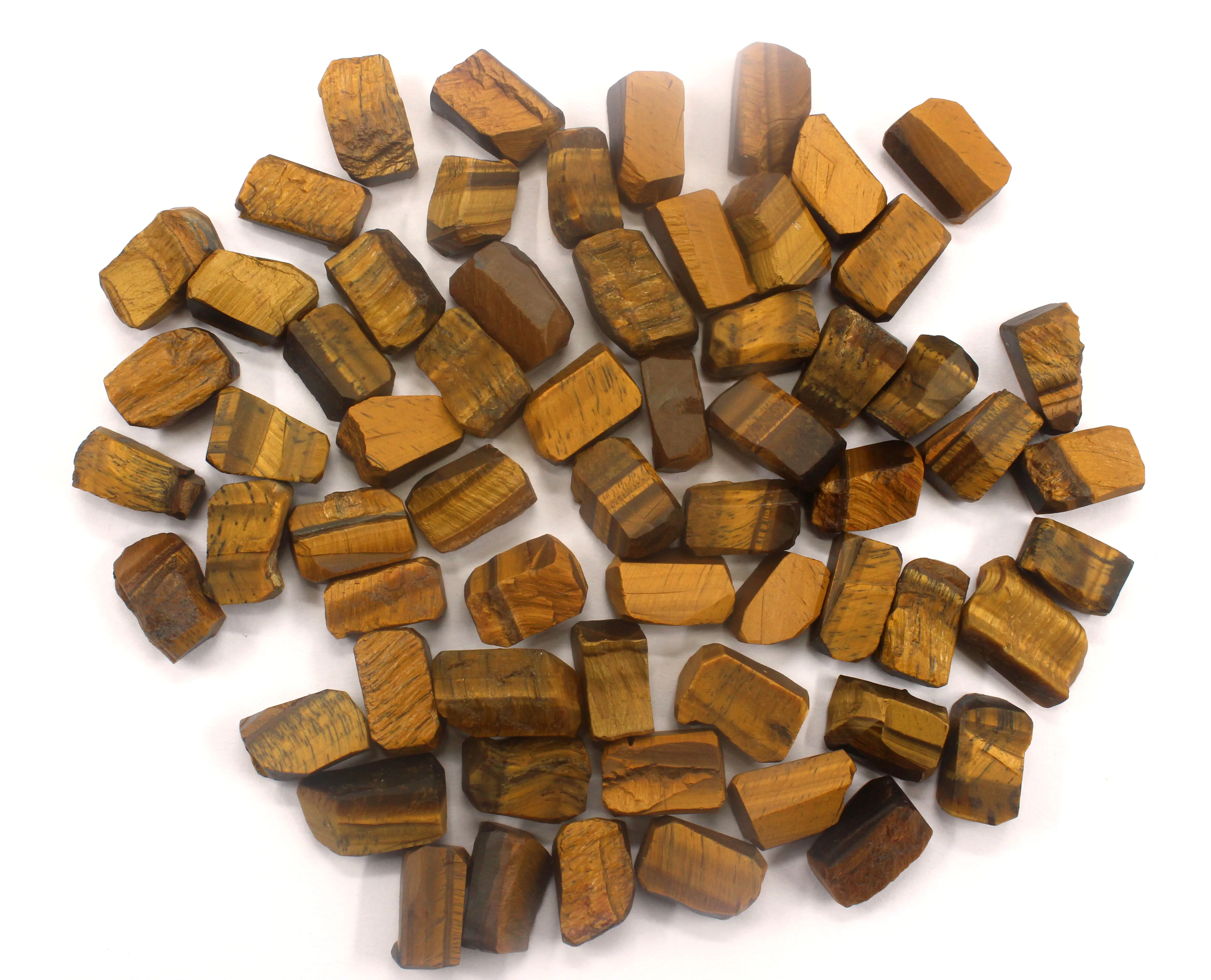 20 Piece Yellow And Brown Stripes Rough Size 14-16 MM Natural Tiger eye Gemstone From Honest Raw Stone Dealers Directly