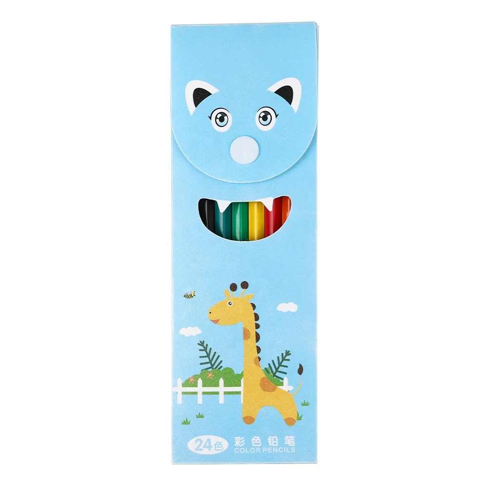 
Huixue good quality 24 colors portable colored pencil set for painting and drawing 