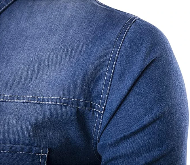 High Quality Mens Fashion Casual Wear Denim Shirts Top Trendy Design Hot Selling Washed Jeans Shirts for Mens