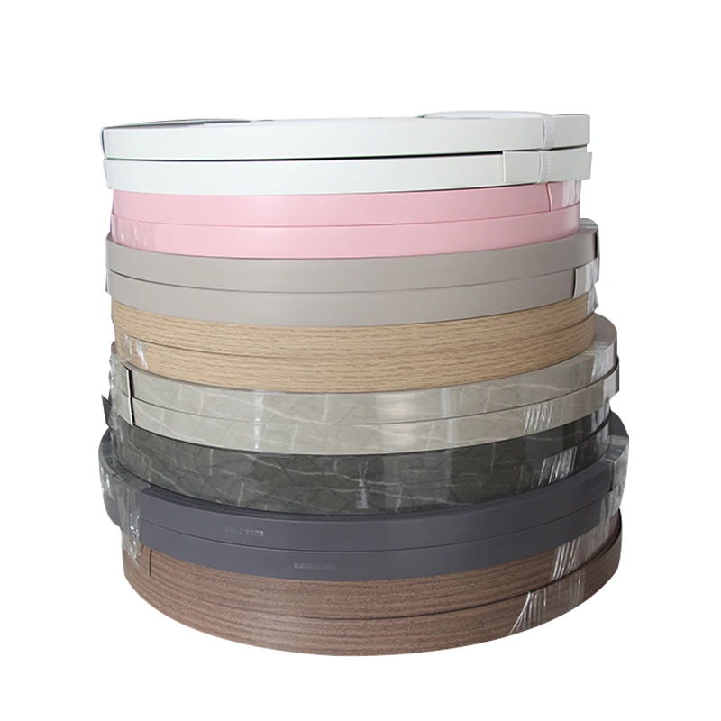 Panel MDF Furniture wood grain PVC/ABS Laminate Edge Banding Plastic Tape For Wardrobe