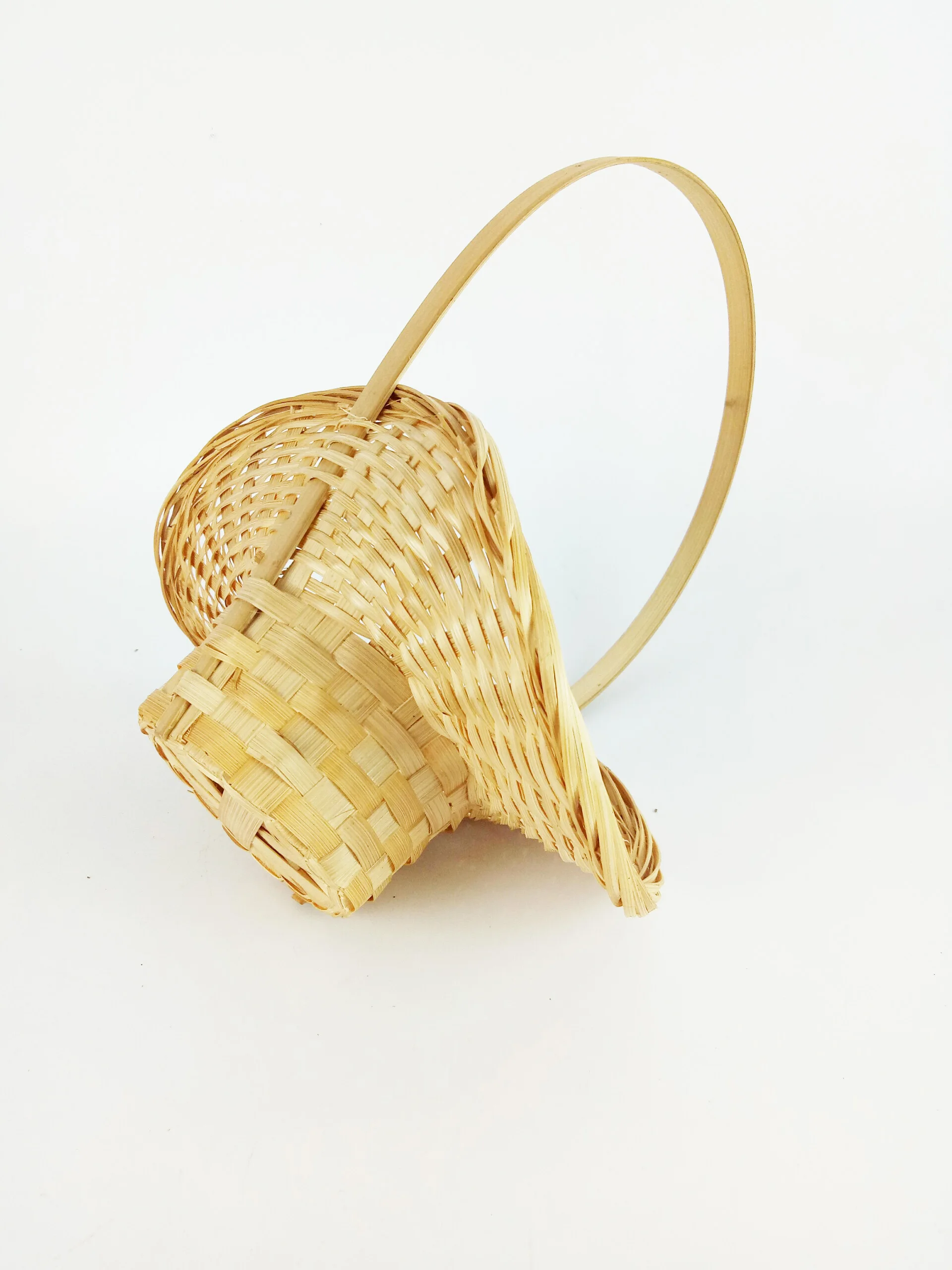 Small Bamboo Basket Decoration Craft Wicker Flower Basket