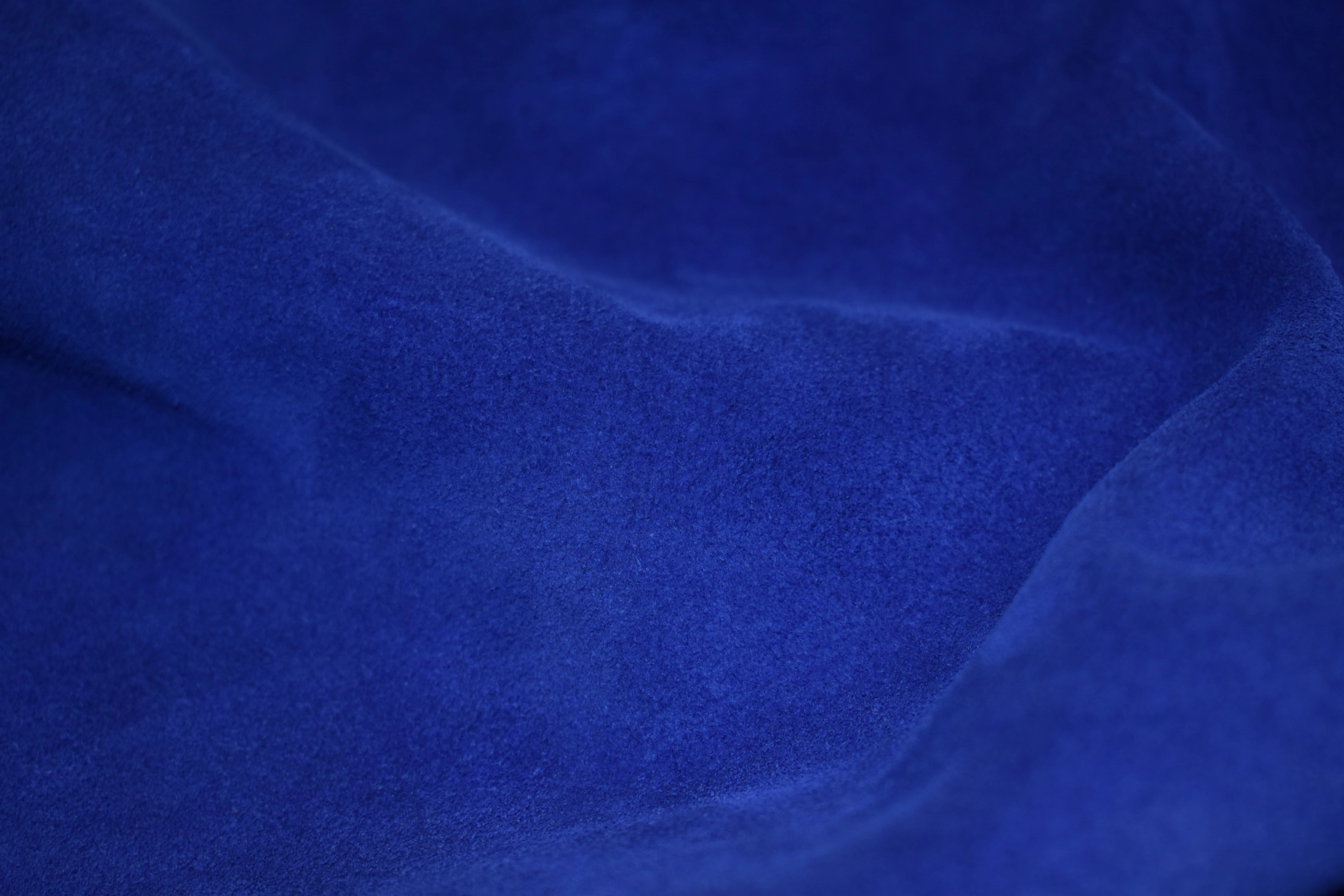 Cow Suede Split Leather in Bright Blue Color Ideal for Footwear and Leather Goods