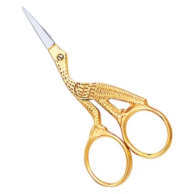 High Quality Stork Golden scissor custom Design Fancy Handle cuticle stork scissor sharp blade nail scissor