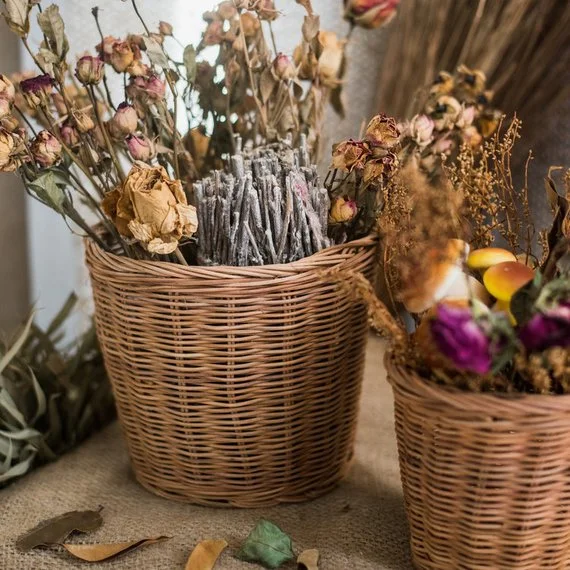 Eco-friendly High Quality Round Rattan Basket